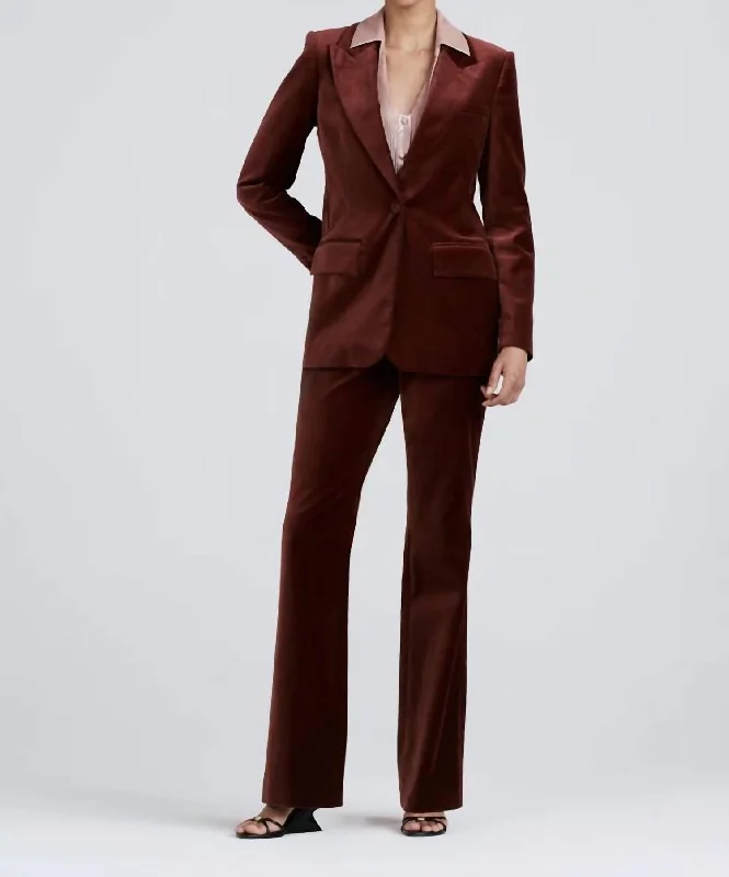 Affordable Fashion For Women Balton Single Breasted Blazer In Mahogany