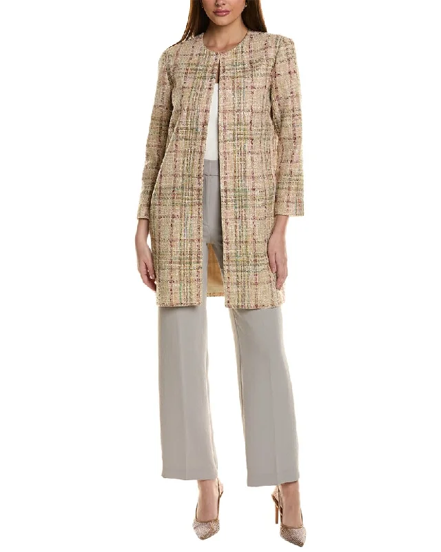 Women’s Stylish Pants ST. JOHN JACKET-GILDEDTWEEDLINED