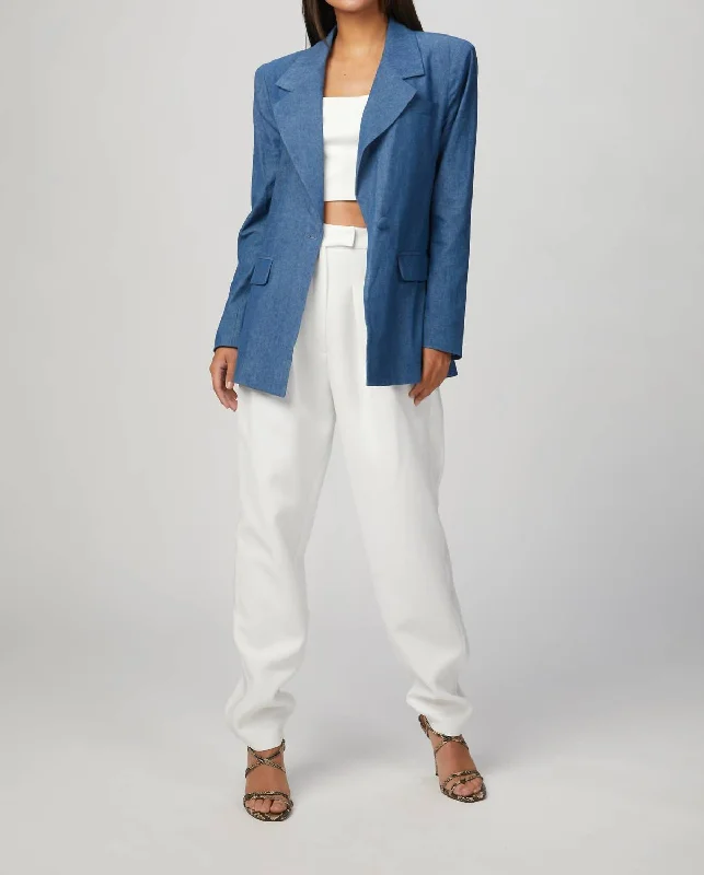 Maternity Tops For Women Downtown Indigo Blazer In Houston