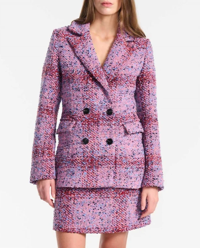 Women’s Office Clothing Meadow Tweed Blazer In Violet