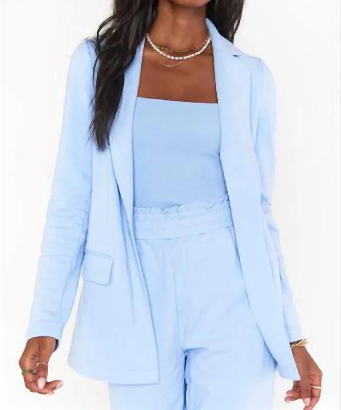 Elegant Shoes For Women Lazy Chic Blazer In Periwinkle