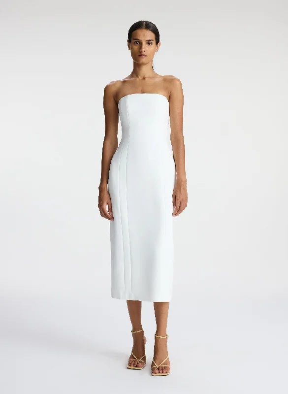 Elizabeth Strapless Midi Dress