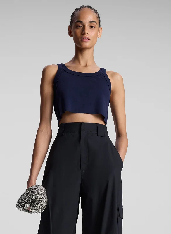 Halsey Cropped Cotton Rib Tank