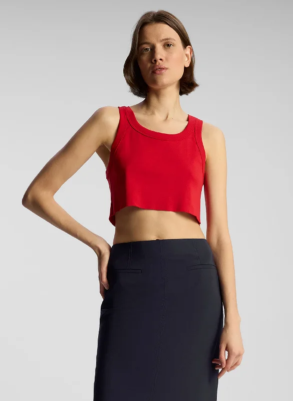 Halsey Cropped Cotton Rib Tank