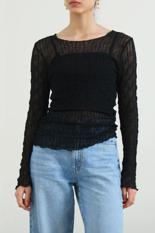 STRETCHY MESH TOP