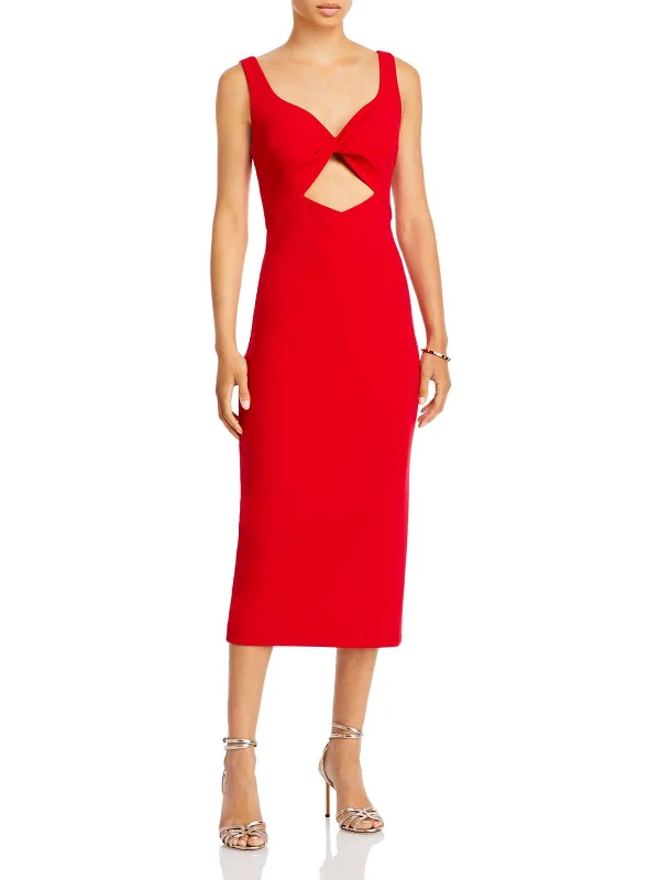 Womens Cutout Midi Cocktail and Party Dress