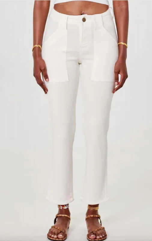 Dana High Rise Slim Jeans In Ivory