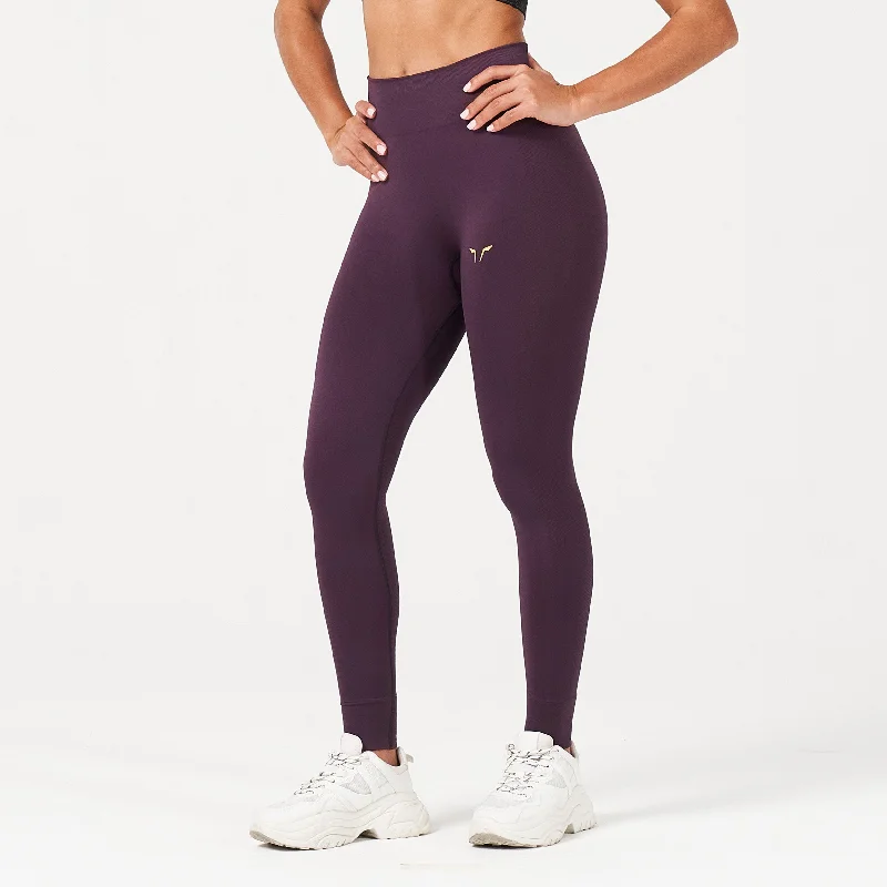 LAB360° Seamless Cuffed Leggings - Plum Perfect