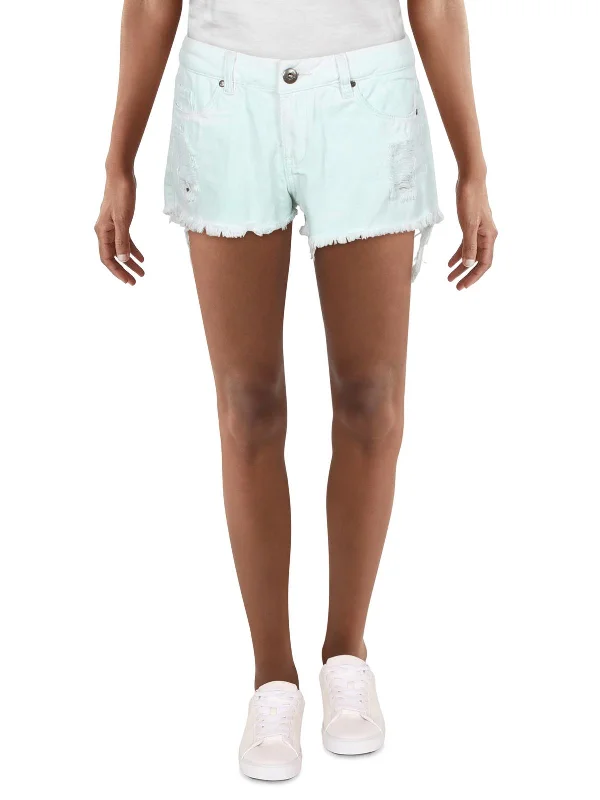 Womens Distressed Casual Casual Shorts